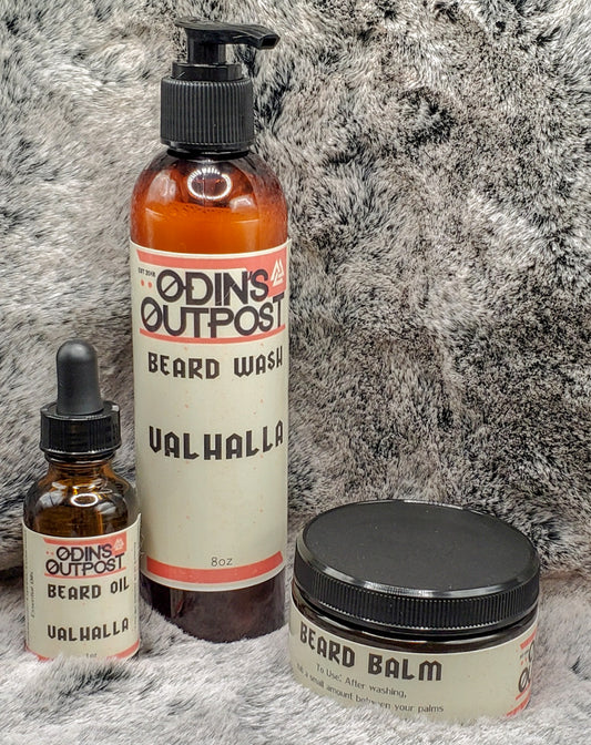 Valhalla Beard Grooming Kit // Frankincense Cypress Cedarwood Beard Care Kit